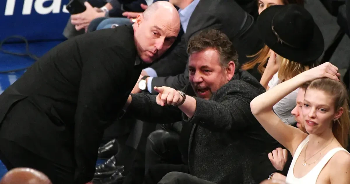 James Dolan, owner of the Rangers points a finger